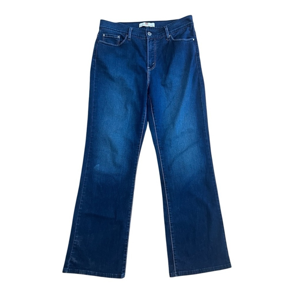 Levi’s Perfectly Slimming 512 Bootcut Dark Wash Blue Jeans Size 14 women